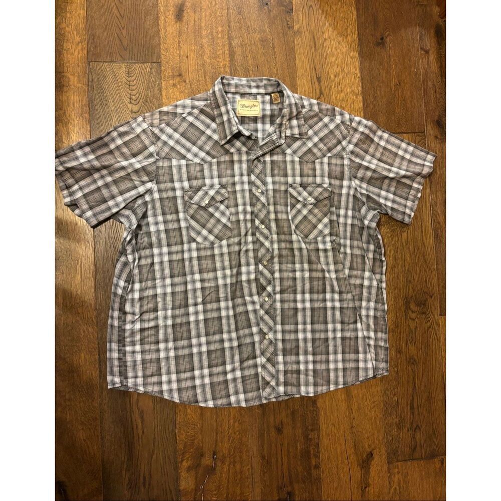 Wrangler plaid pearl snap 3X western shirt